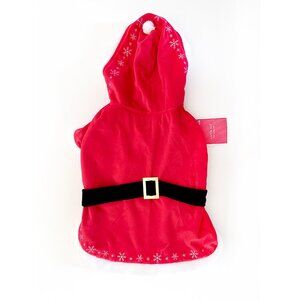 NEW Santa Claus Dog Costume Red White Christmas Outfit w/Hood Sz LARGE 25-50 lbs